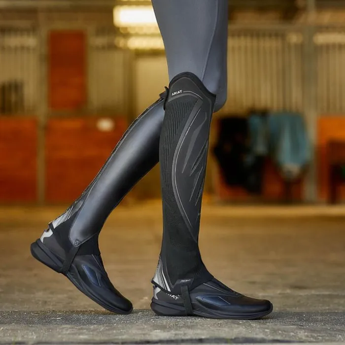 English Riding Boots MenWomen Ariat Ascent Half Chap Black Knit English Riding Boots MenWomen Ariat Ascent Half Chap Black Knit