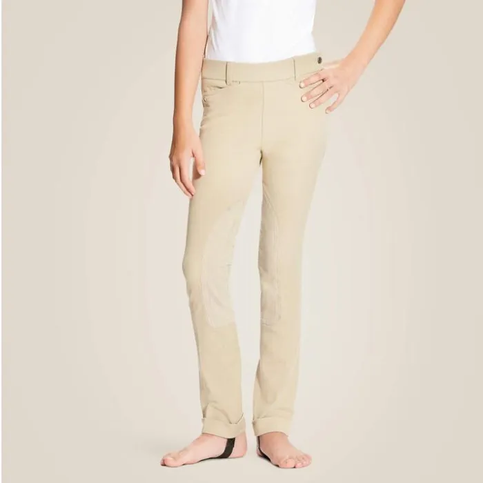 English Riding Kids Ariat Heritage Side Zip Knee Patch Jod Tan