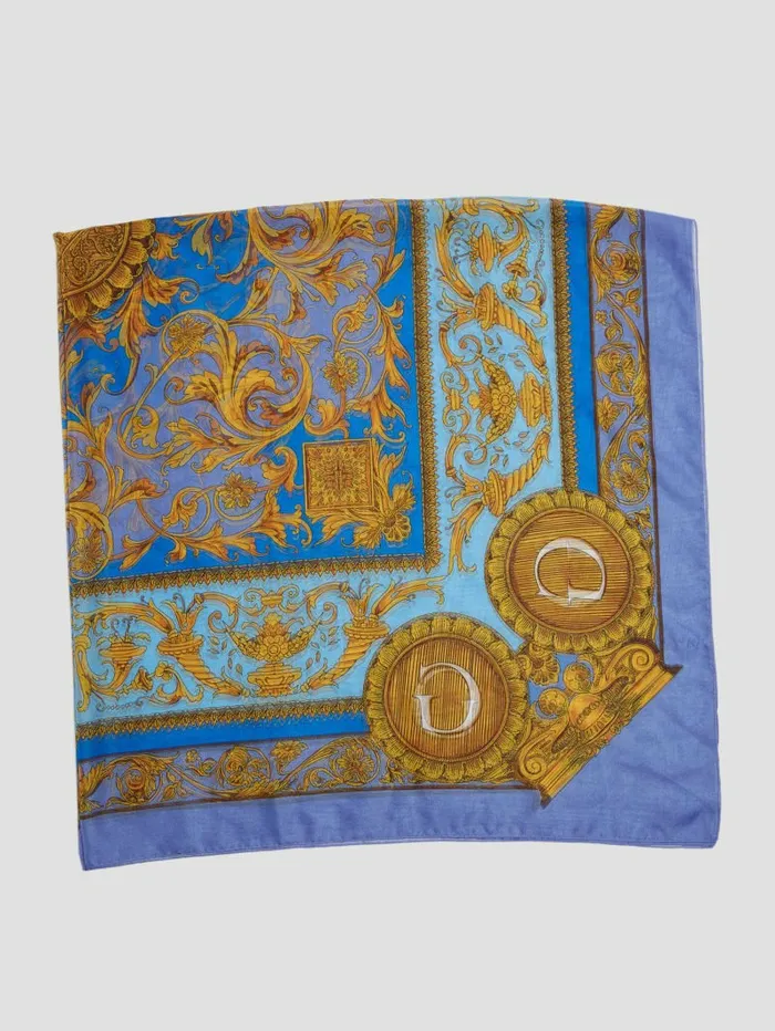 Eryn Sheer Silk Scarf Powder Blue Hats and Scarves GUESS Women