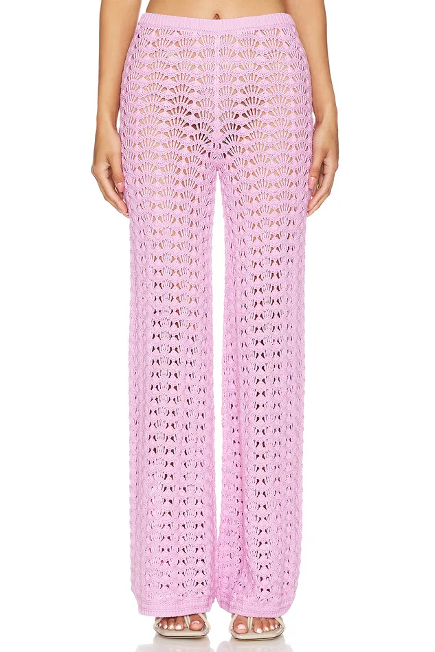 Estie Knit Pants Pink Women Lovers and Friends Pants