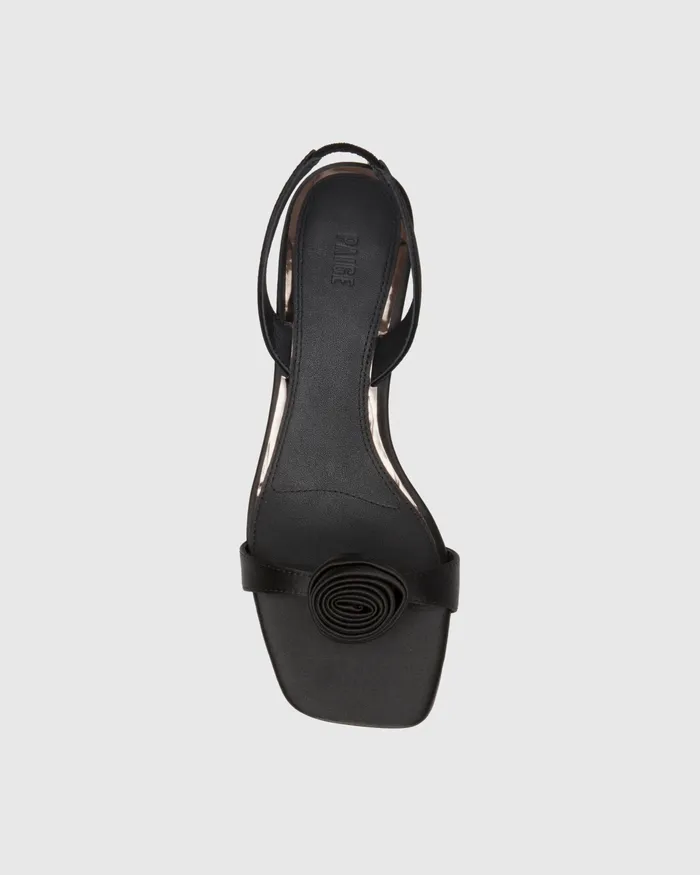 Eva Sandal 8211 Black Satin Women Sandals PAIGE Eva Sandal 8211 Black Satin Women Sandals PAIGE