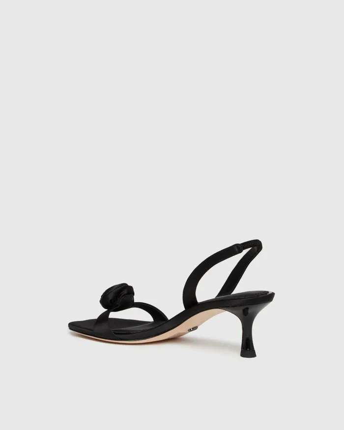 Eva Sandal 8211 Black Satin Women Sandals PAIGE Eva Sandal 8211 Black Satin Women Sandals PAIGE
