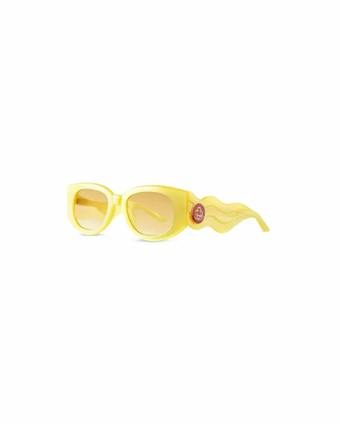 Eyewear MenWomen Casablanca Paris Yellow and Gold The Memphis Sunglasses