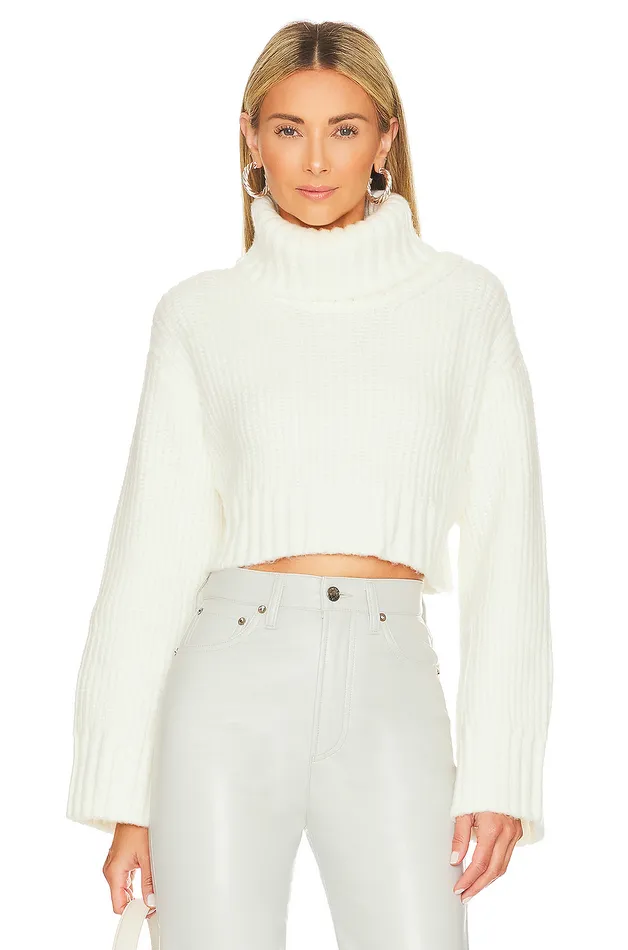 Feya Cropped Pullover Ivory Women Lovers and Friends Sweaters and Knits