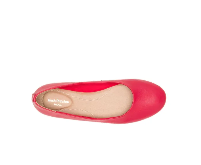 Flats and SlipOns Women Kendal Ballet Perfect Fit Fire Red Leather Hush Puppies Flats and SlipOns Women Kendal Ballet Perfect Fit Fire Red Leather Hush Puppies