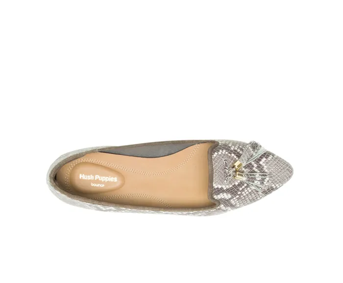Flats and SlipOns Women Sadie Tassel SlipOn Natural Snake Leather Hush Puppies