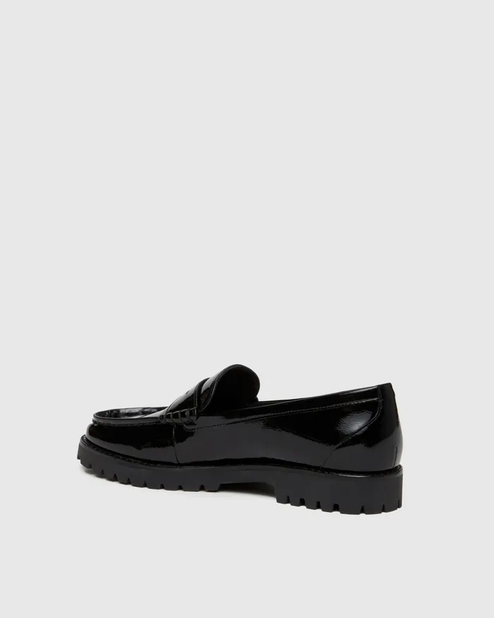 Flats Ellis Loafer 8211 Black Patent Leather 8211 PAIGE Women Flats Ellis Loafer 8211 Black Patent Leather 8211 PAIGE Women