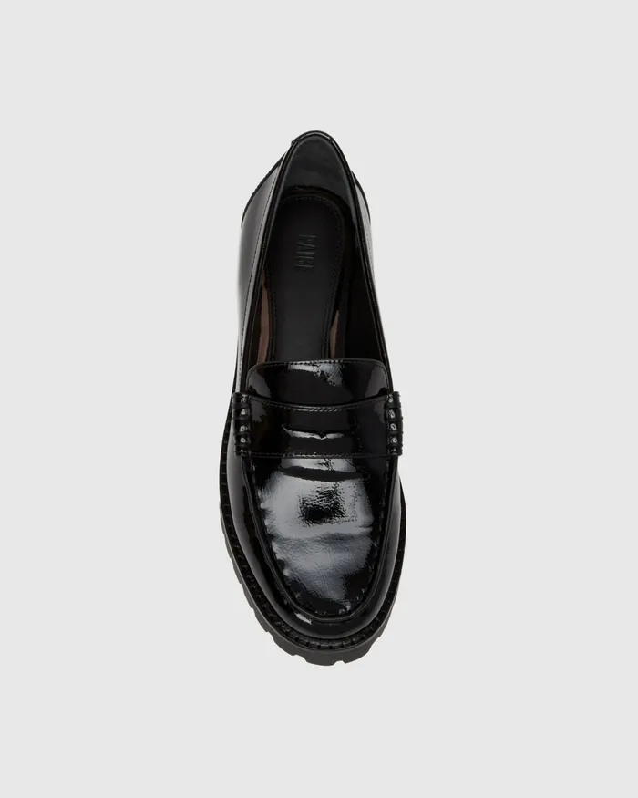 Flats Ellis Loafer 8211 Black Patent Leather 8211 PAIGE Women Flats Ellis Loafer 8211 Black Patent Leather 8211 PAIGE Women