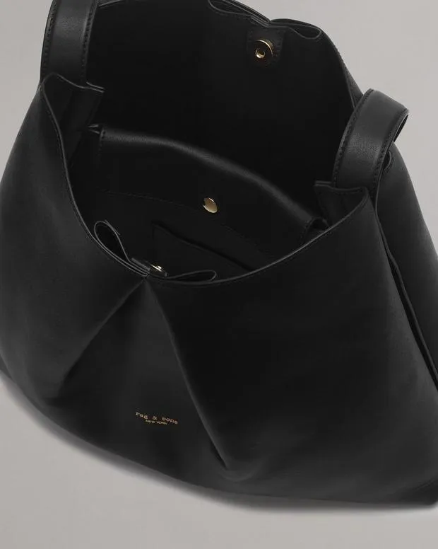 Flats rag and bone Women Bloom Large Calf Leather Crossbody Bag BlackCognac