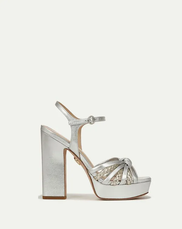 Flavia Platform Sandal Silverandplatinum Women Veronica Beard Shoes