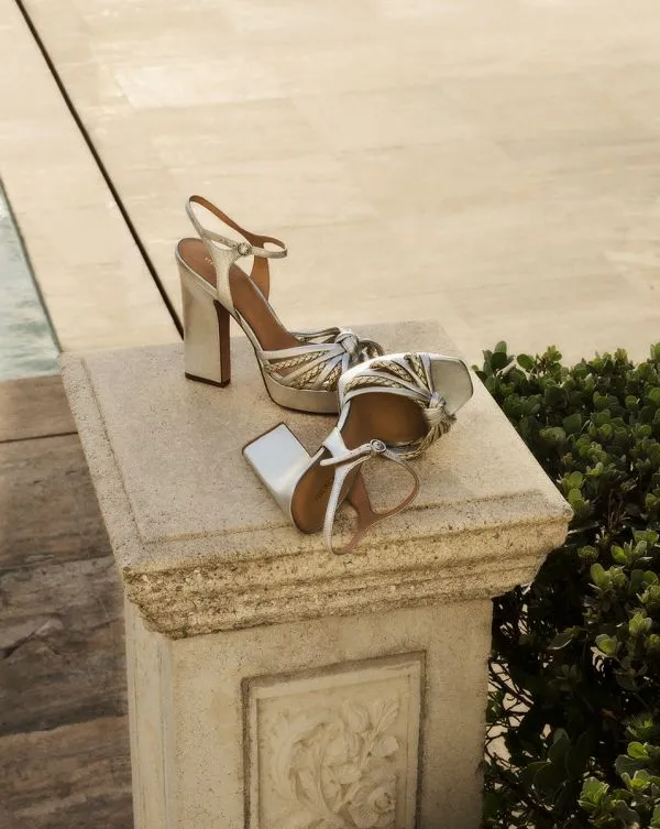 Flavia Platform Sandal Silverandplatinum Women Veronica Beard Shoes Flavia Platform Sandal Silverandplatinum Women Veronica Beard Shoes