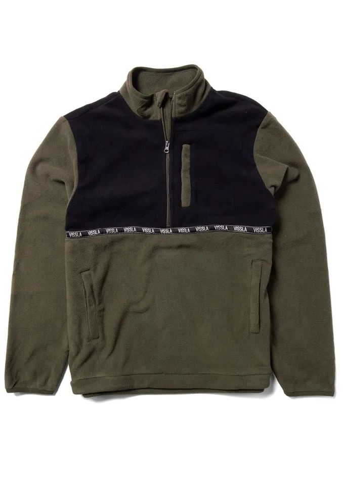 Fleece and Hoodies Hike Eco Polar Fleece Dark Olive Vissla Men
