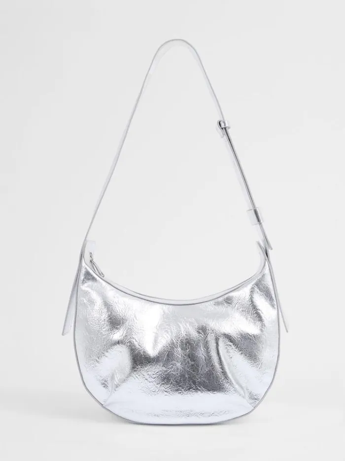 French Connection Bags and Purses Large Cross Body Bag Metallic Silver 8211 Woman French Connection Bags and Purses Large Cross Body Bag Metallic Silver 8211 Woman