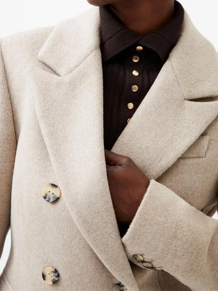 French Connection Coats and Jackets Adele Felt Coat Beige 8211 Woman