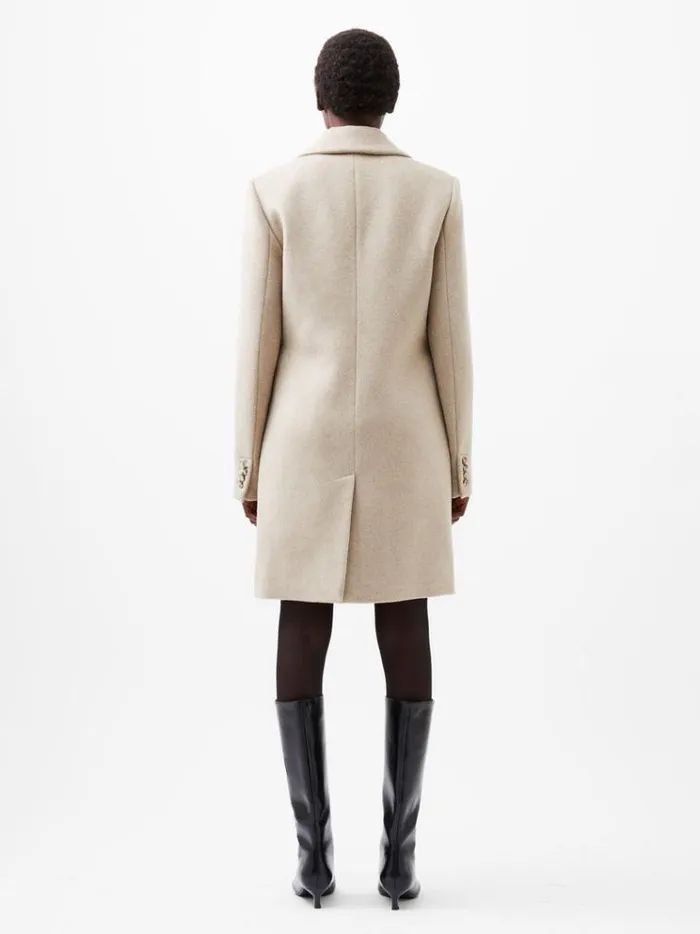 French Connection Coats and Jackets Adele Felt Coat Beige 8211 Woman