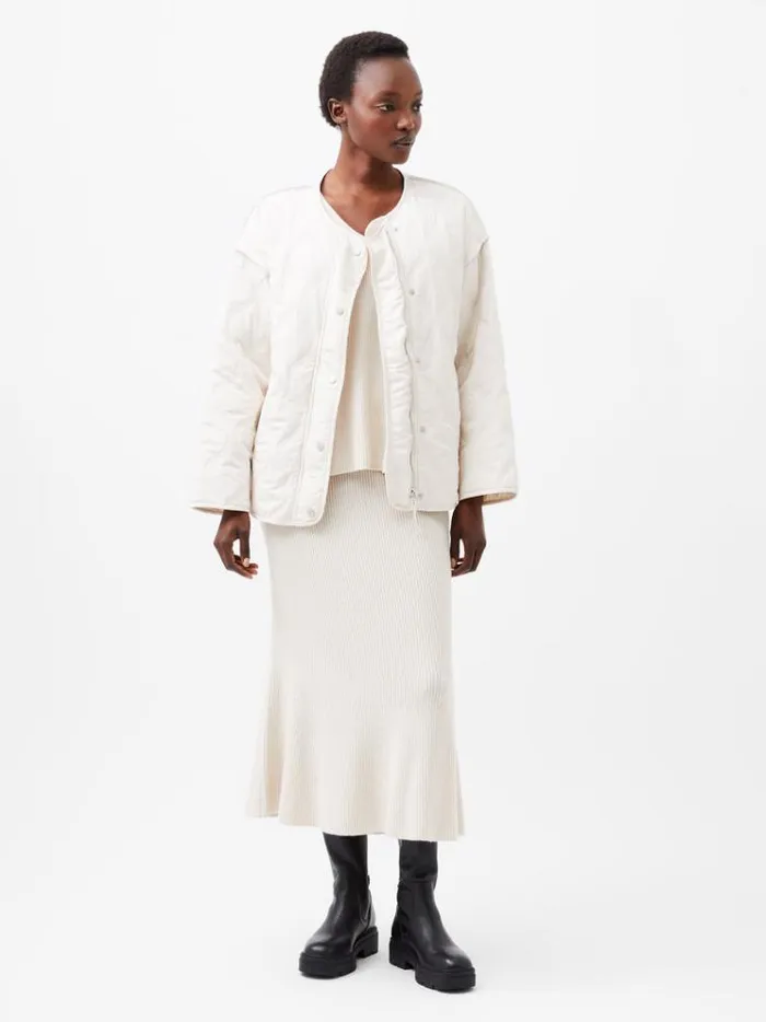 French Connection Coats and Jackets Aris Quilted Jacket Classic Cream 8211 Woman