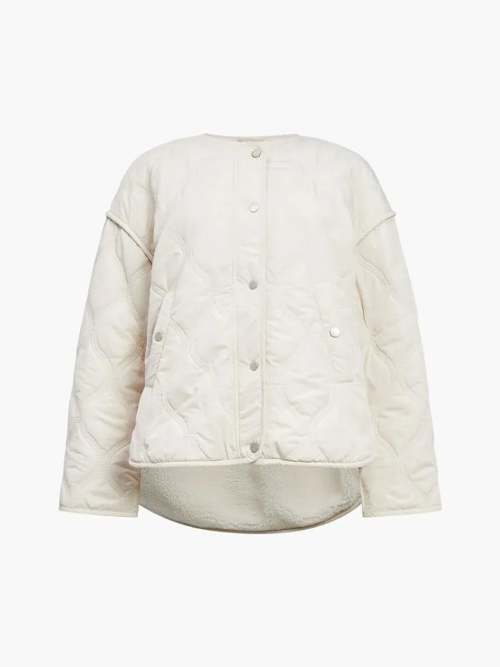 French Connection Coats and Jackets Aris Quilted Jacket Classic Cream 8211 Woman