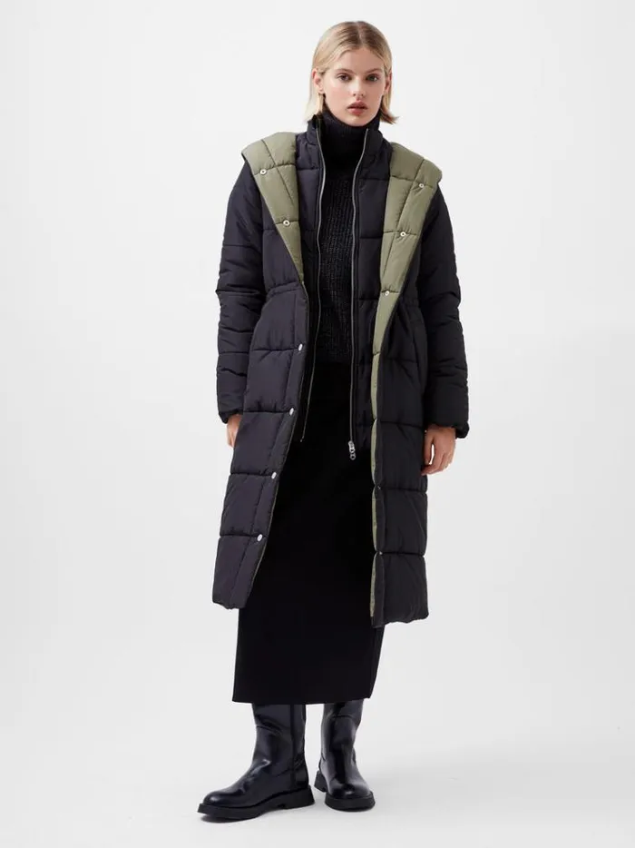 French Connection Coats and Jackets Auden Double Front Puffer Coat Blackouttarmac Khak 8211 Woman French Connection Coats and Jackets Auden Double Front Puffer Coat Blackouttarmac Khak 8211 Woman