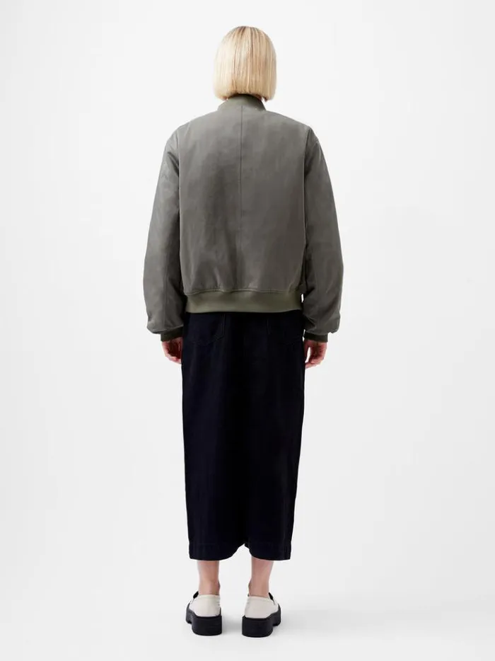 French Connection Coats and Jackets Behati Bomber Jacket Dusted Khaki 8211 Woman
