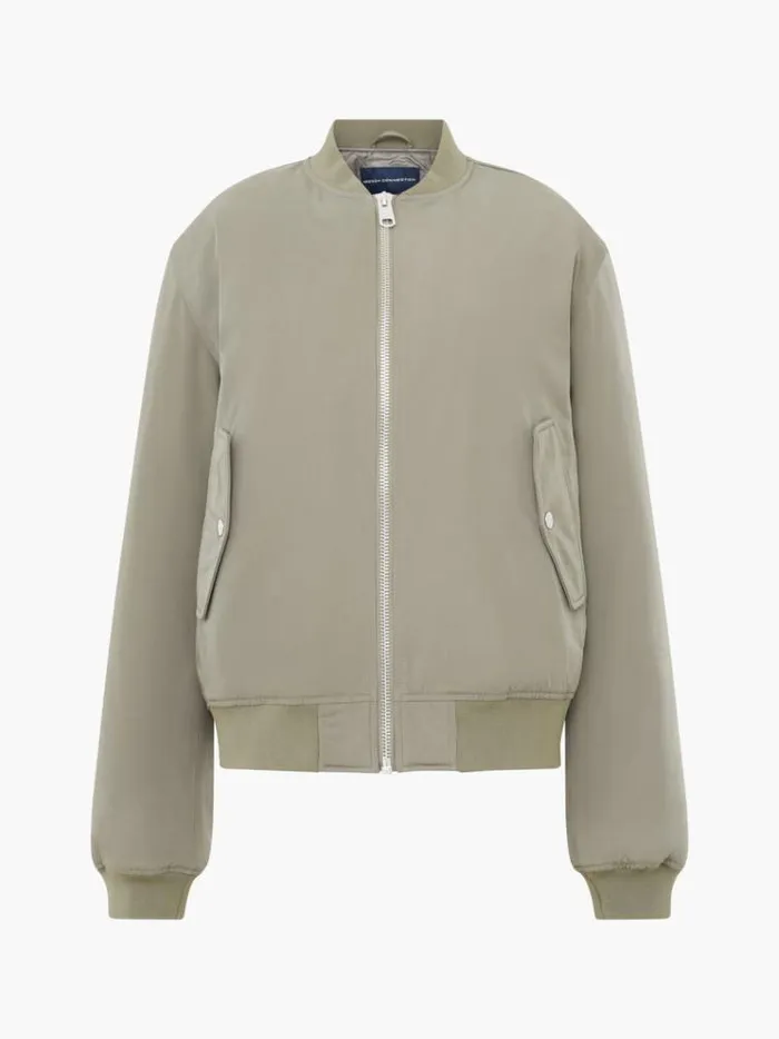 French Connection Coats and Jackets Behati Bomber Jacket Dusted Khaki 8211 Woman