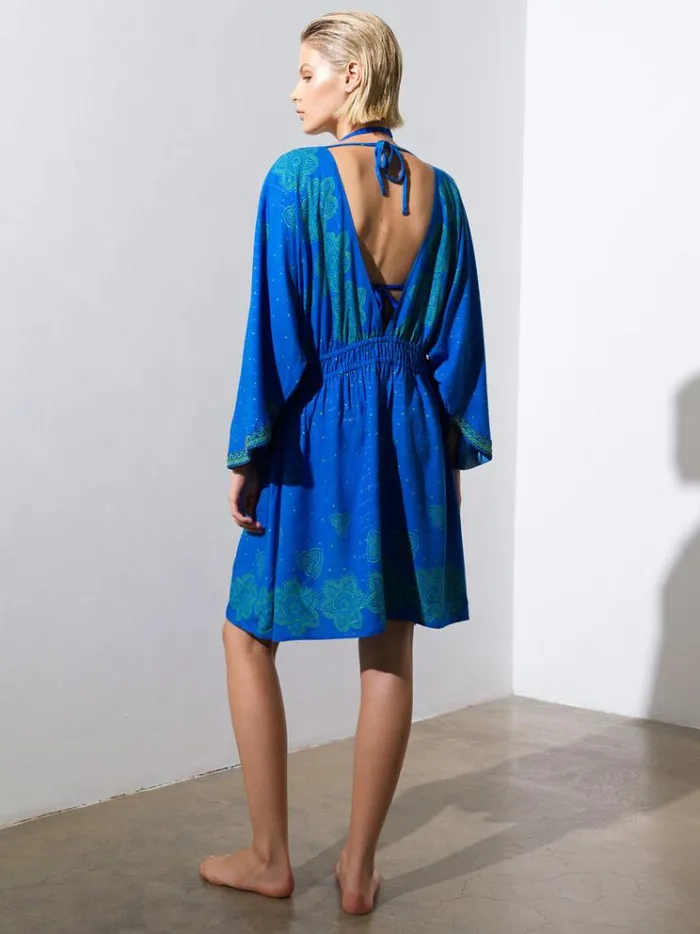 French Connection Coats and Jackets Blue Mosaic Kimono Blue 8211 Woman