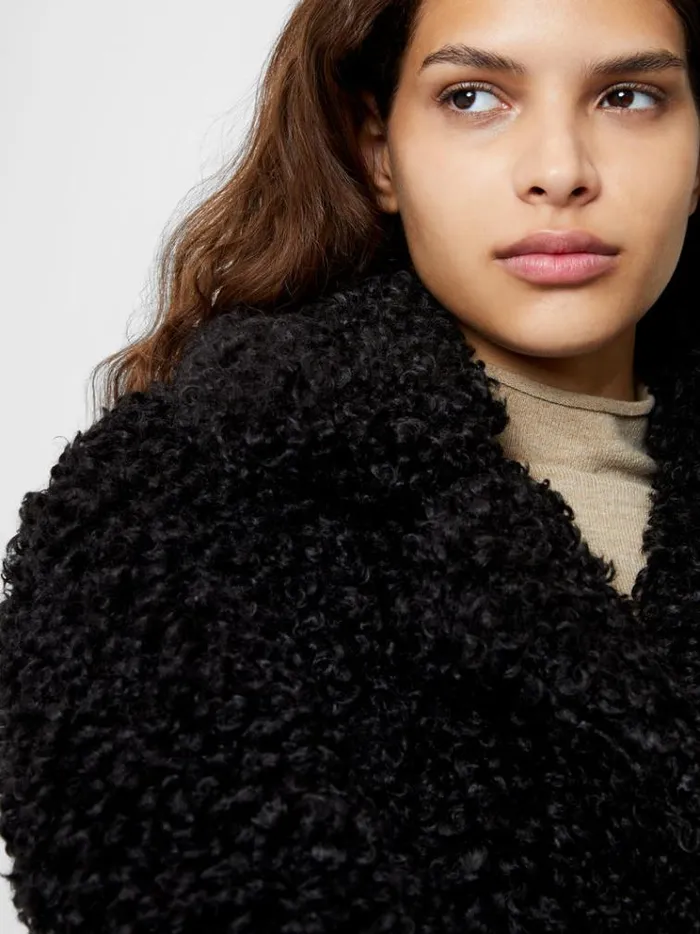French Connection Coats and Jackets Boucle Peak Lapel Coat Black 8211 Woman