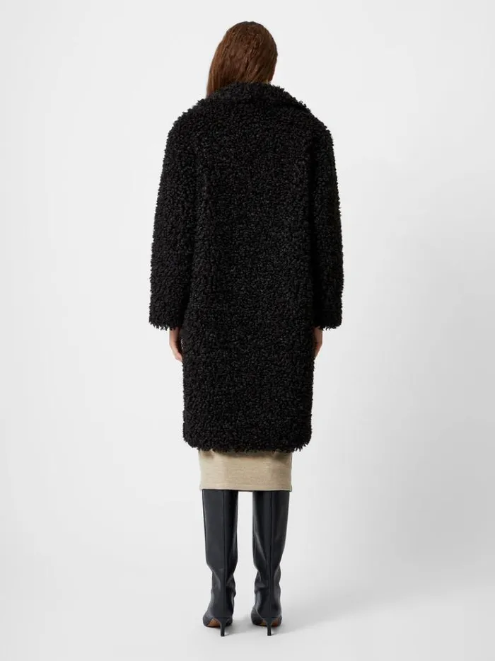 French Connection Coats and Jackets Boucle Peak Lapel Coat Black 8211 Woman