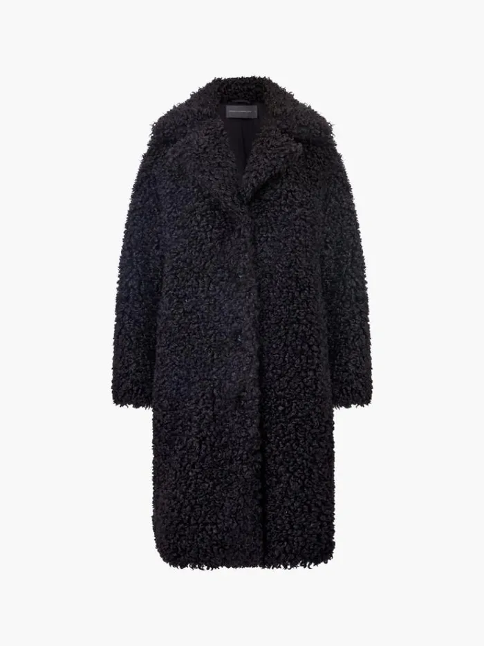 French Connection Coats and Jackets Boucle Peak Lapel Coat Black 8211 Woman