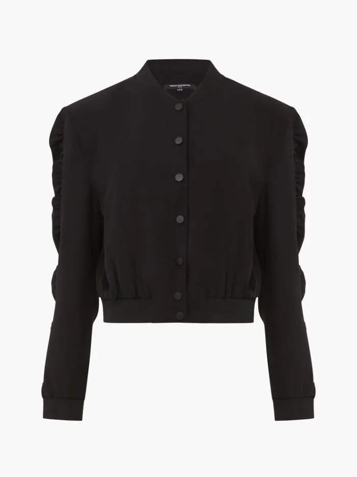French Connection Coats and Jackets Harrie Suiting Bomber Jacket Blackout 8211 Woman