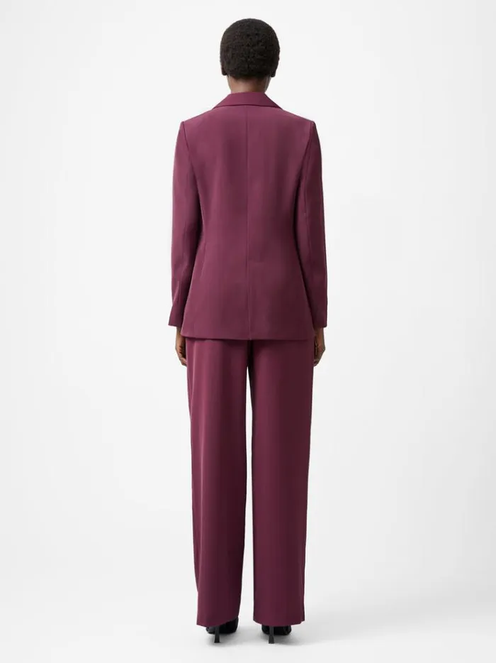 French Connection Coats and Jackets Harrie Suiting Jacket Burgundy Red 8211 Woman