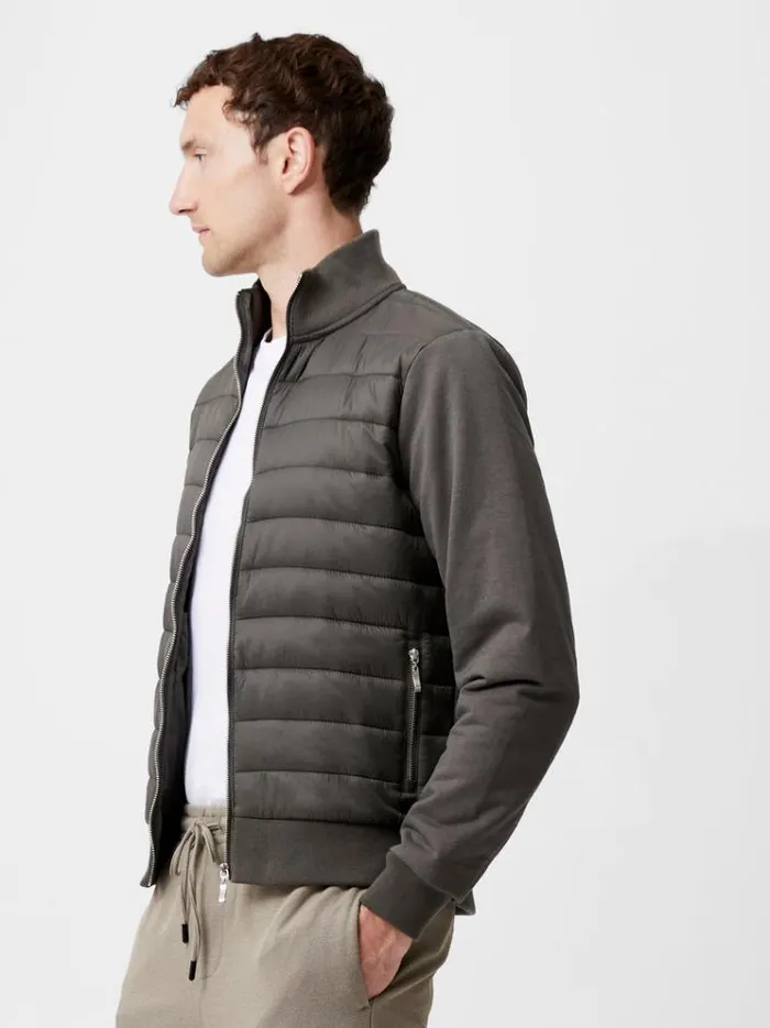 French Connection Coats and Jackets Hybrid Bomber Jacket Hunter Green 8211 Man