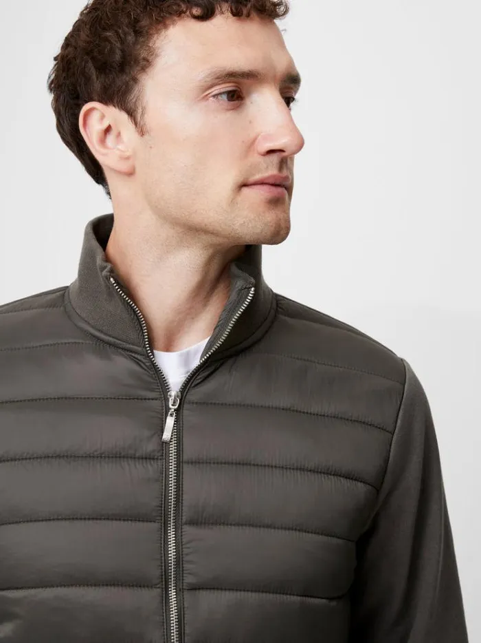 French Connection Coats and Jackets Hybrid Bomber Jacket Hunter Green 8211 Man