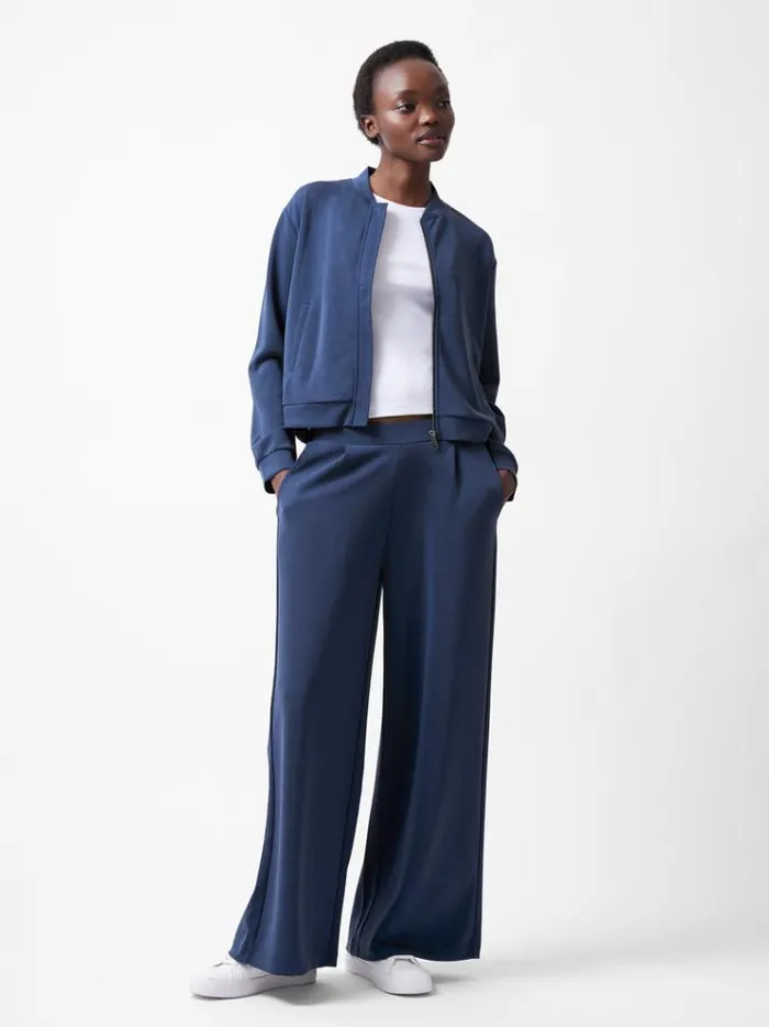 French Connection Coats and Jackets Wren Zip Through Bomber Jacket Midnight Blue 8211 Woman