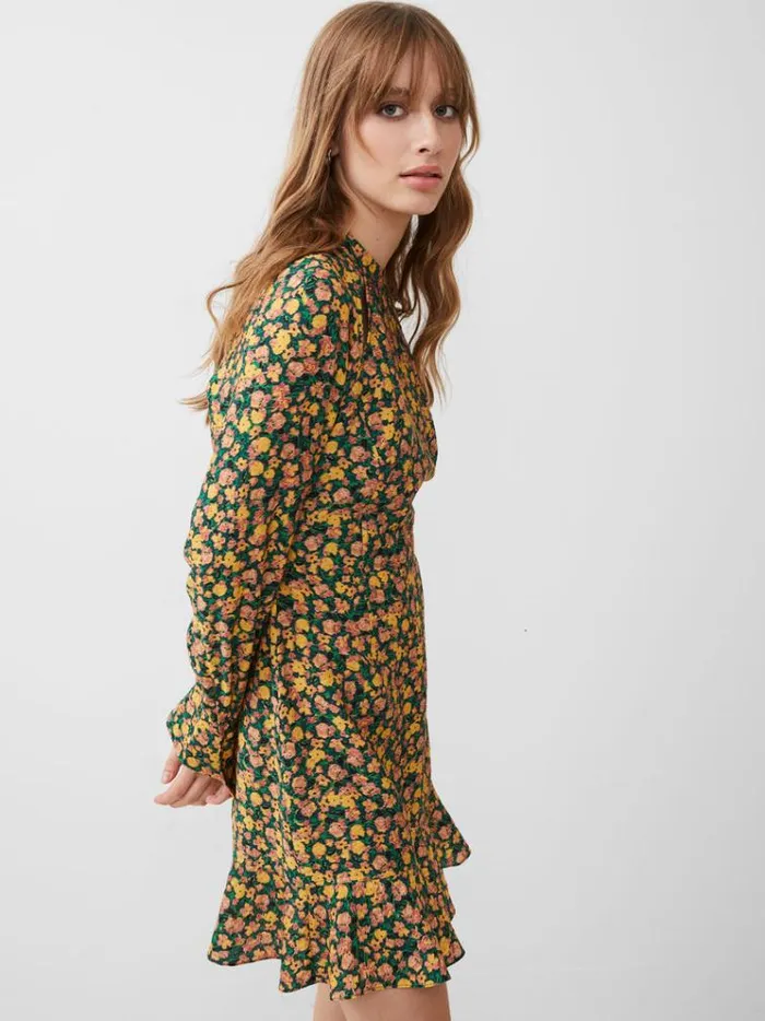 French Connection Dresses Aleezia Flavia Textured Mini Dress Forest Green Multi 8211 Woman French Connection Dresses Aleezia Flavia Textured Mini Dress Forest Green Multi 8211 Woman