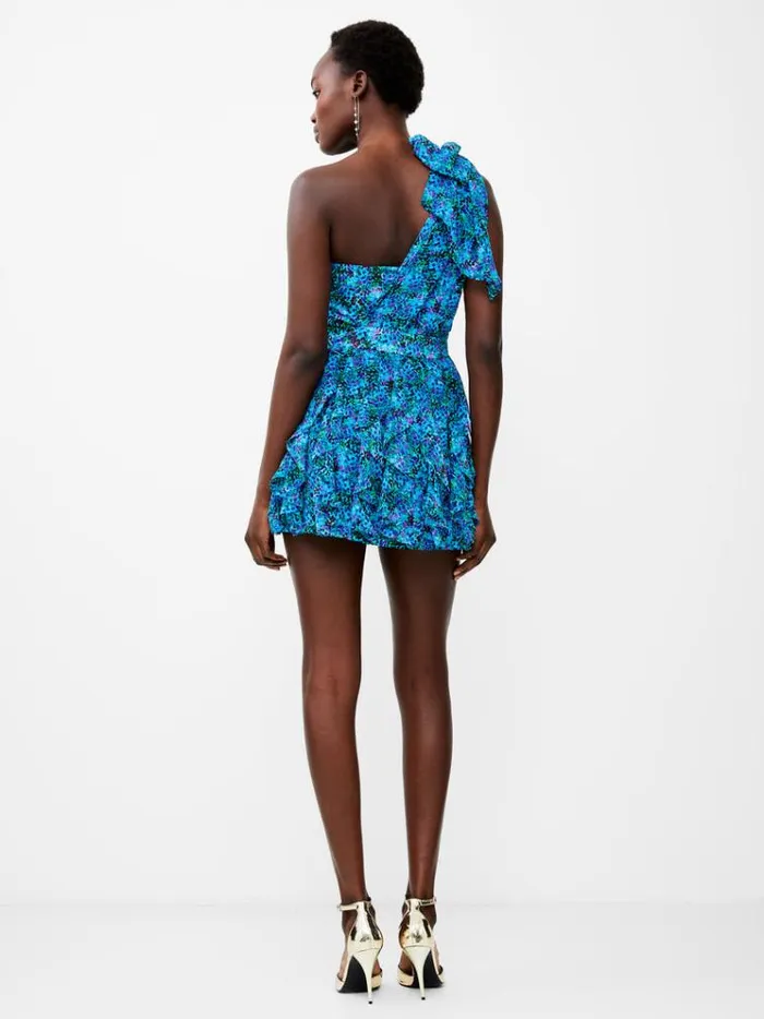 French Connection Dresses Andrea Ennis Asymmetric Mini Dress Cloisonne 8211 Woman