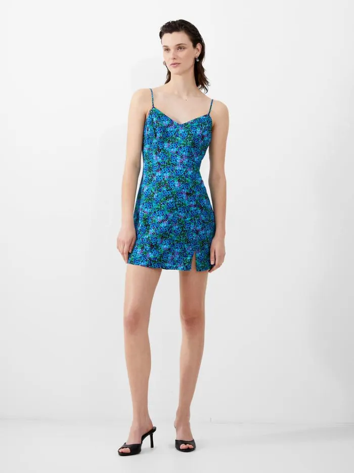 French Connection Dresses Andrea Ennis Eco Satin Slip Mini Dress Cloisonne 8211 Woman