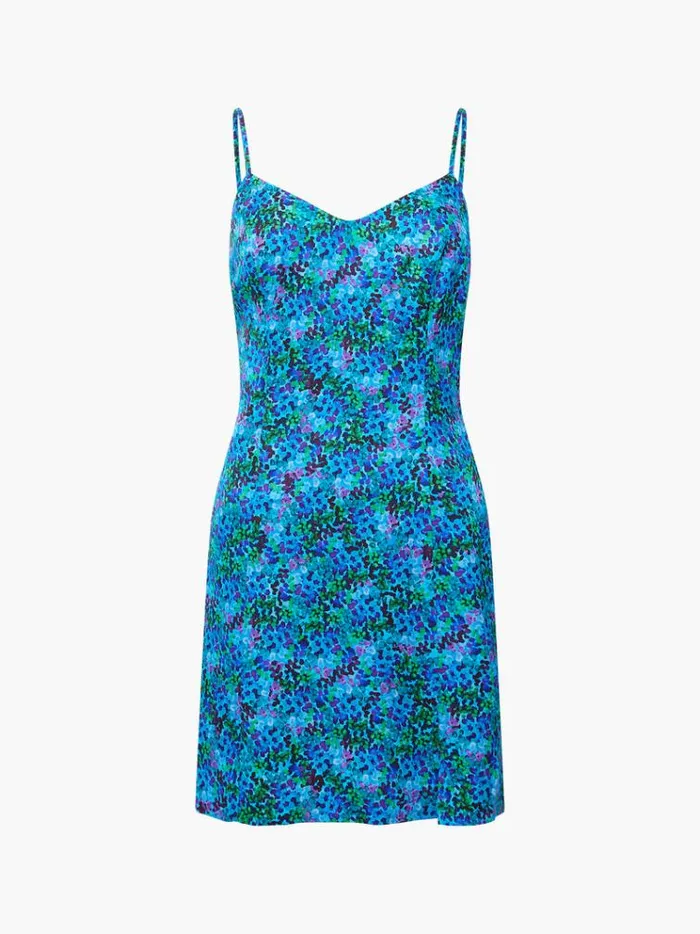 French Connection Dresses Andrea Ennis Eco Satin Slip Mini Dress Cloisonne 8211 Woman