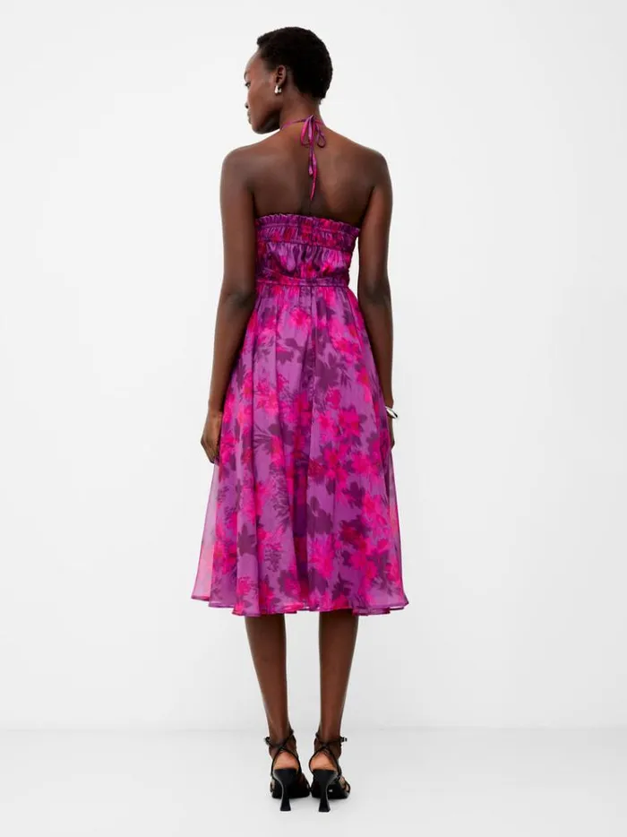 French Connection Dresses Arla Hallie Crinkle Halterneck Dress Meadow Mauve 8211 Woman