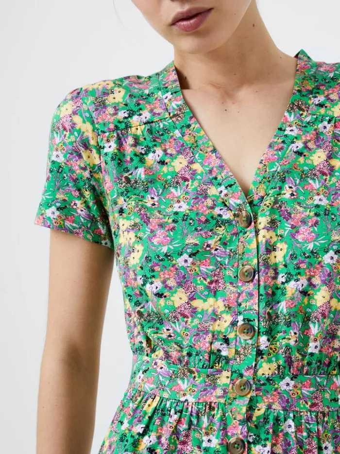 French Connection Dresses Blossom Vee Mini Dress Poise Green 8211 Woman