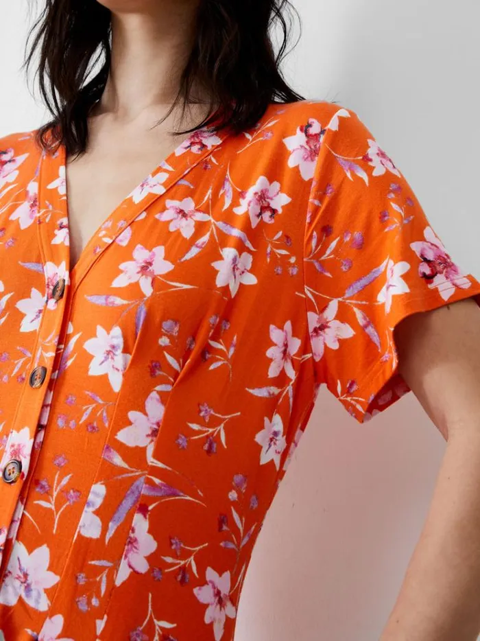 French Connection Dresses Camille Flippy Button Dress Mandarin 8211 Woman