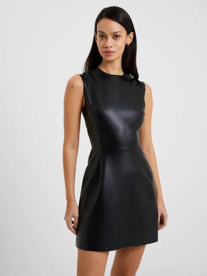French Connection Dresses Crolenda Pu Mini Dress Black 8211 Woman