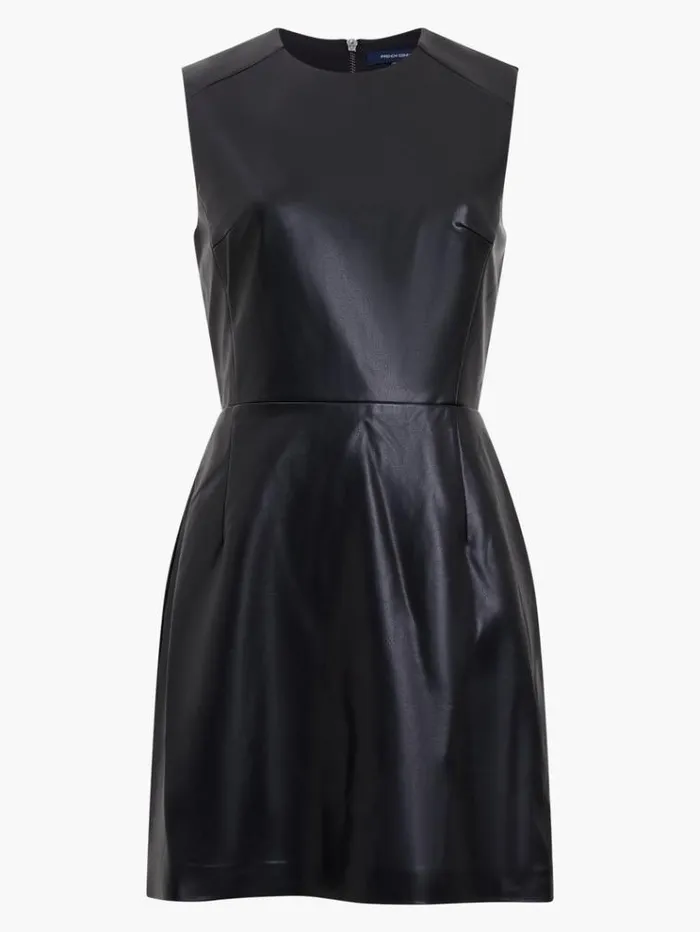 French Connection Dresses Crolenda Pu Mini Dress Black 8211 Woman