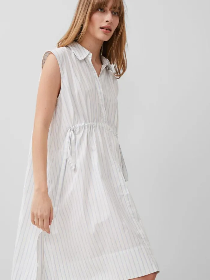 French Connection Dresses Rhodes Poplin Stripe Shirt Dress Whitecashmerestripe 8211 Woman French Connection Dresses Rhodes Poplin Stripe Shirt Dress Whitecashmerestripe 8211 Woman