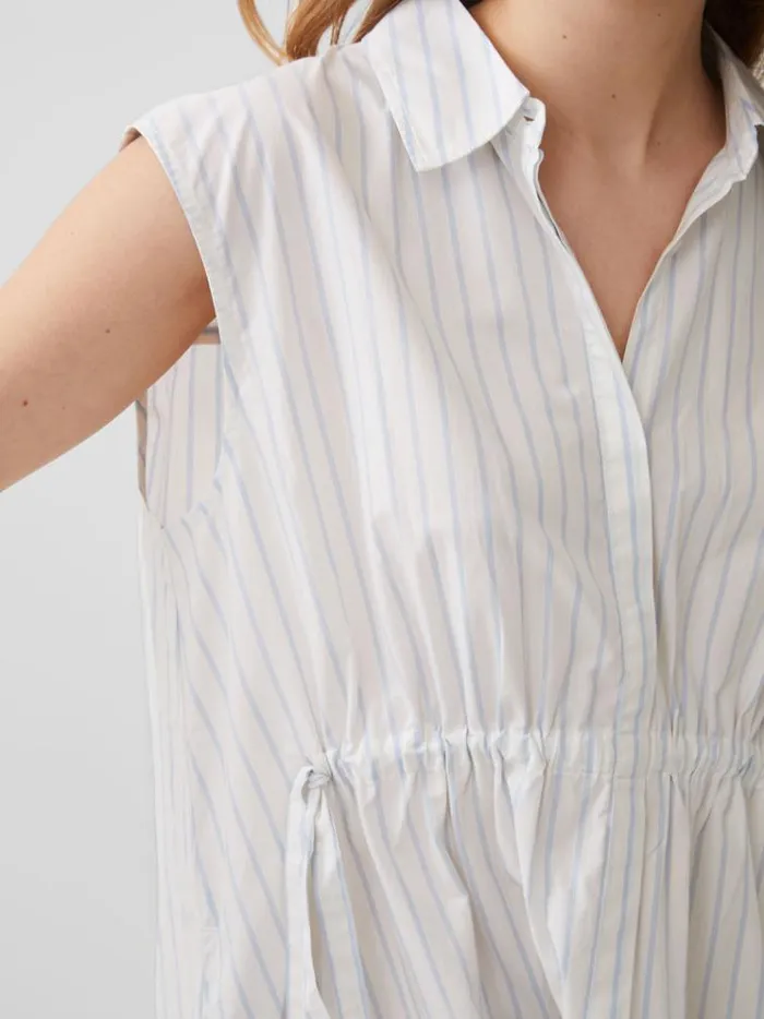 French Connection Dresses Rhodes Poplin Stripe Shirt Dress Whitecashmerestripe 8211 Woman