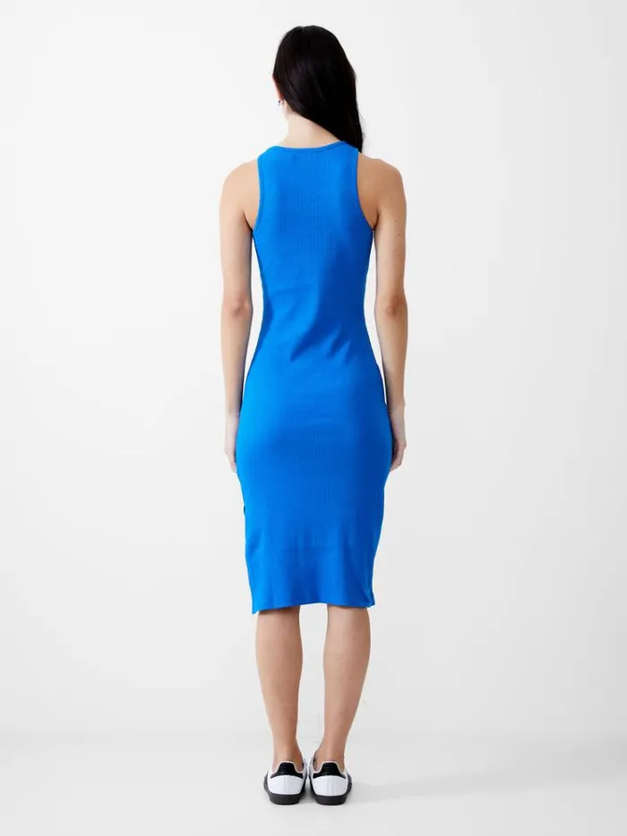 French Connection Dresses Ribbed Racer Dress Bright Blue 8211 Woman