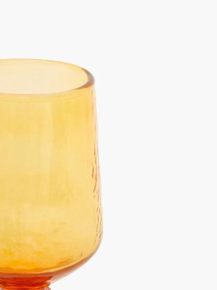 French Connection Home Accessories Ambra Recycled Wine Glass Orange 8211 Home