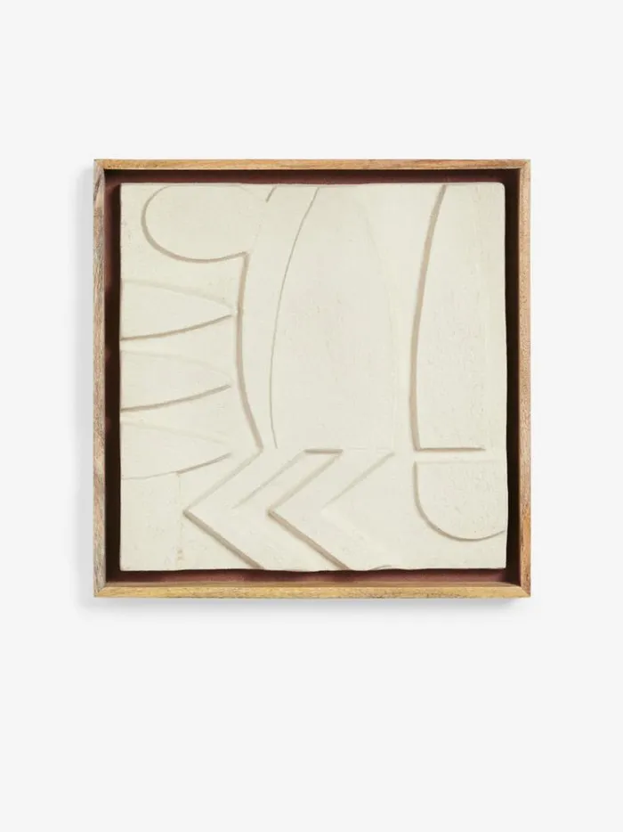 French Connection Home Accessories White Abstract Wall Art Whitenatural 8211 Home