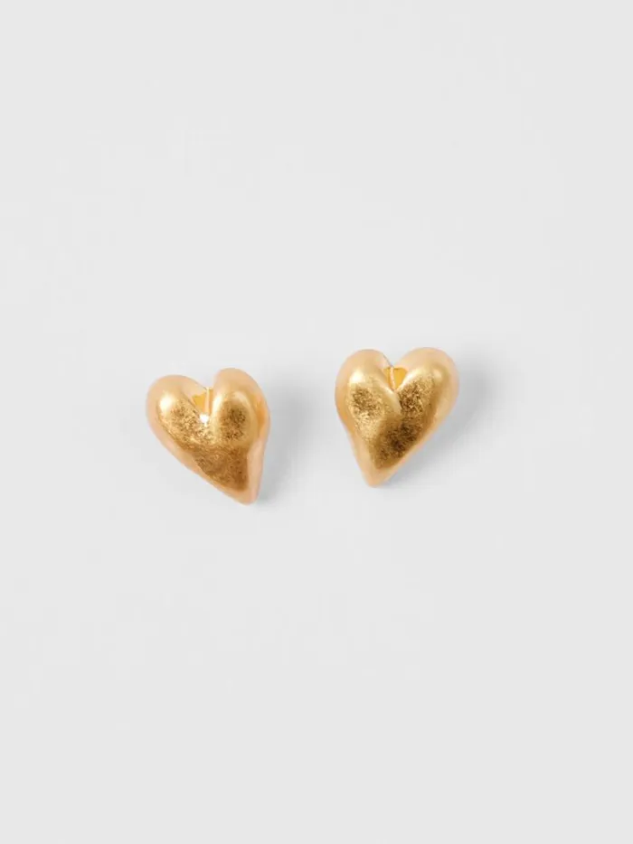 French Connection Jewellery Small Heart Stud Earrings Gold 8211 Woman