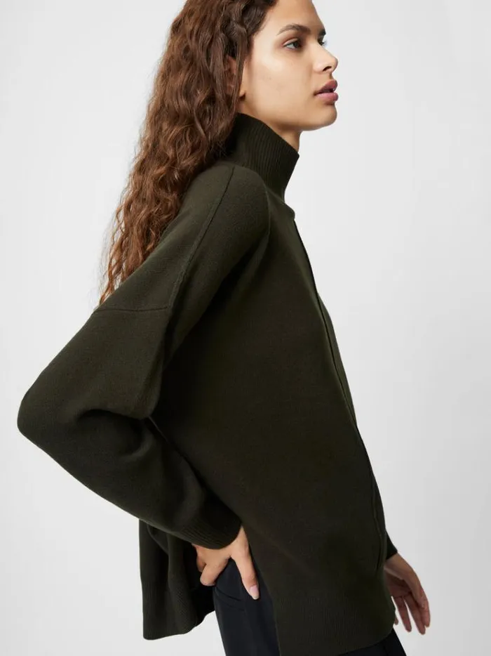 French Connection Jumpers and Cardigans Babysoft High Neck Seam Jumper Brunswick Green 8211 Woman
