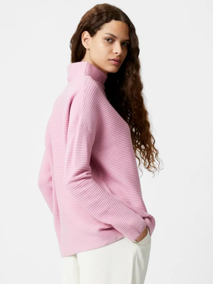 French Connection Jumpers and Cardigans Babysoft Rib Mock Neck Jumper Foxglove 8211 Woman